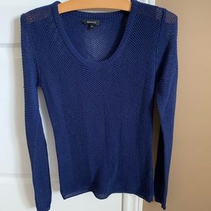 Navy Blue Scoop Neck Sweater